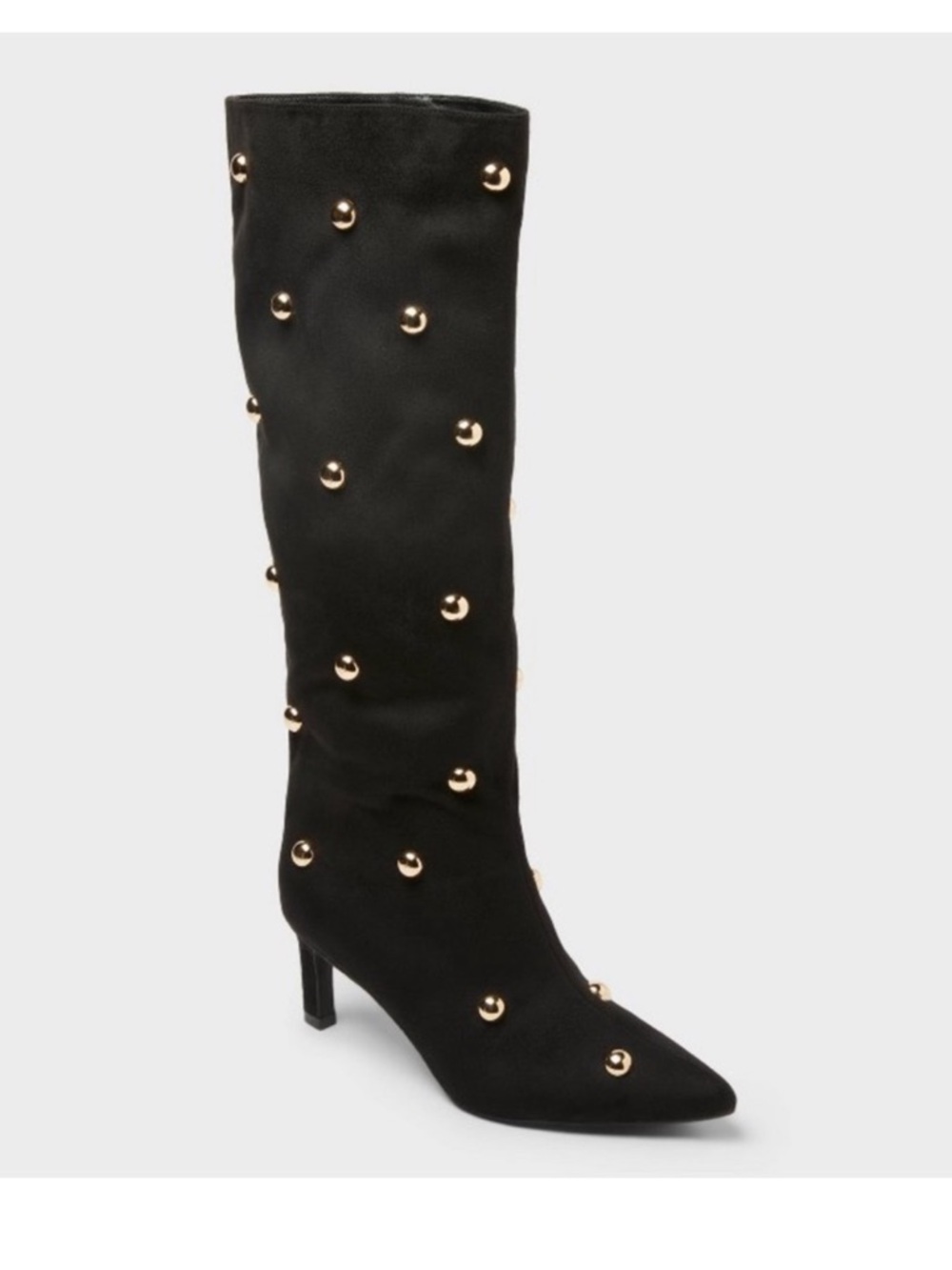 a new day Black “Justice” Bevel Suede Tall Boot